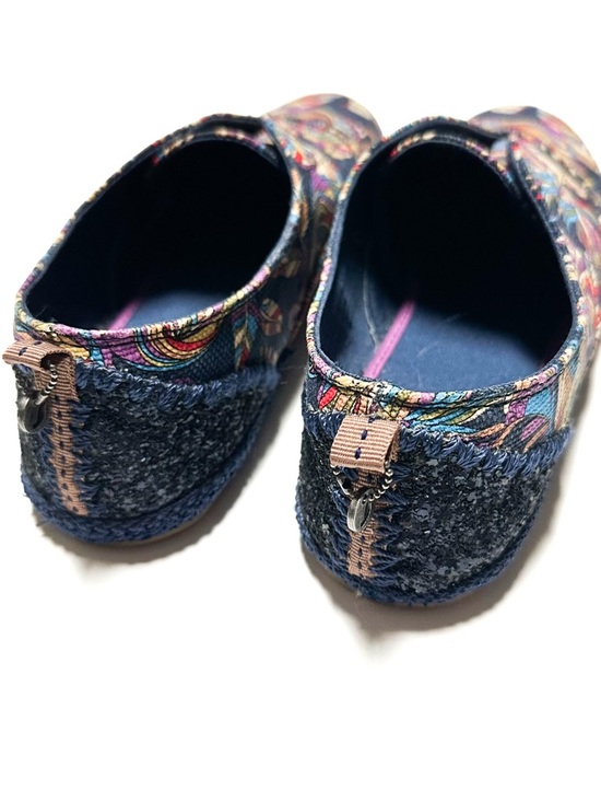 Sakroots Pheasants Loafer Flats Paisley Hummingbird Glitter Heel Slip On Sneaker - Picture 9 of 9